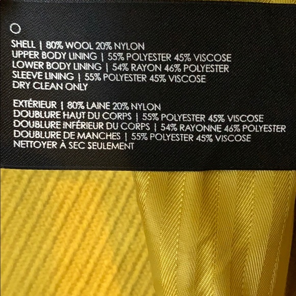 Club Monaco mustard yellow peacoat - Size Small - Picture 3 of 5